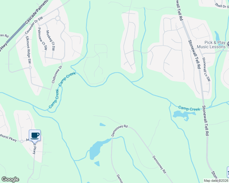 map of restaurants, bars, coffee shops, grocery stores, and more near 3030 Demooney Road in College Park