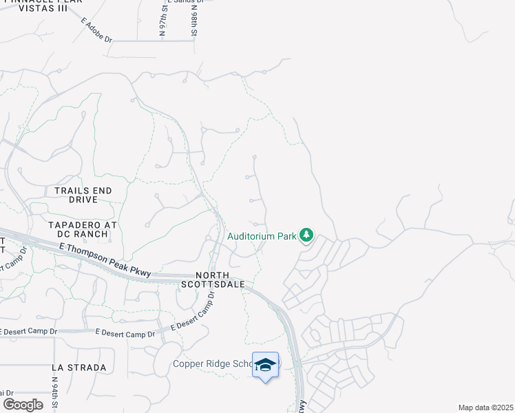 map of restaurants, bars, coffee shops, grocery stores, and more near 9820 East Thompson Peak Parkway in Scottsdale