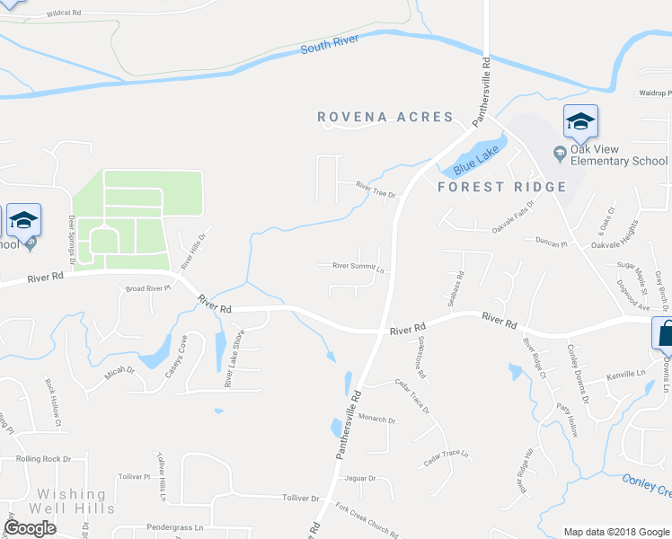 map of restaurants, bars, coffee shops, grocery stores, and more near 2679 River Summit Lane in Decatur