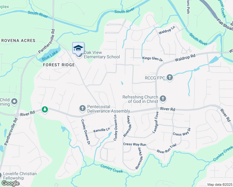 map of restaurants, bars, coffee shops, grocery stores, and more near 3644 Gray Birch Drive in Decatur