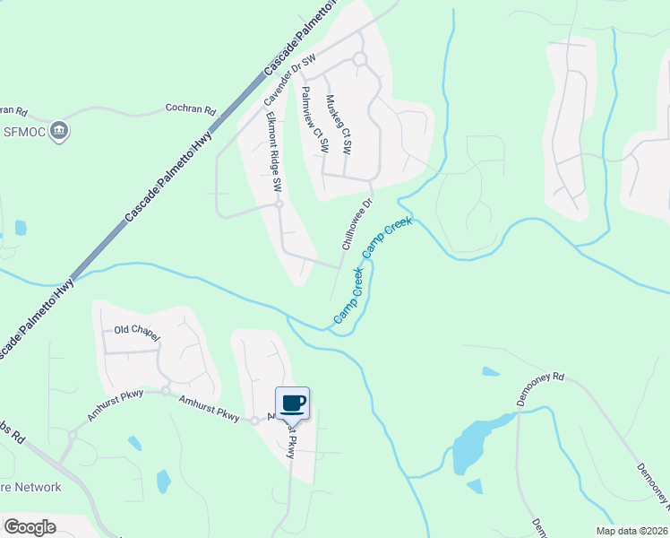 map of restaurants, bars, coffee shops, grocery stores, and more near 2896 Chilhowee Drive in Atlanta