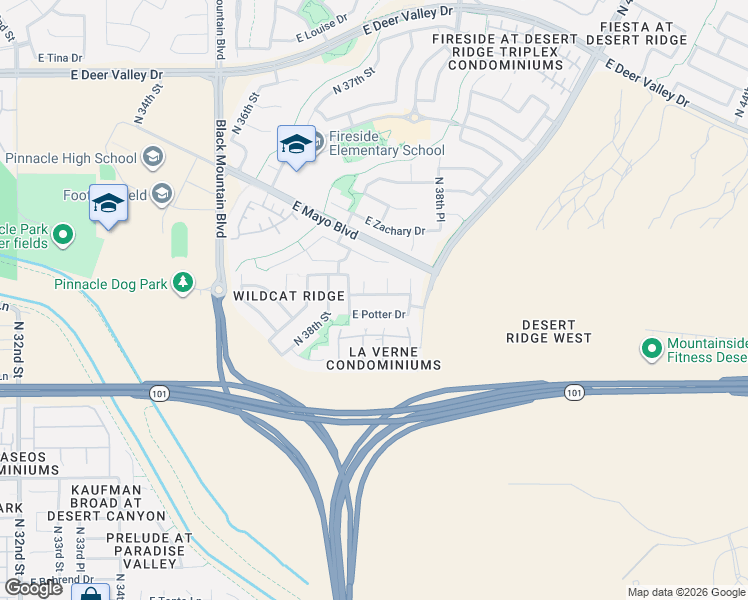 map of restaurants, bars, coffee shops, grocery stores, and more near 20906 North 39th Street in Phoenix