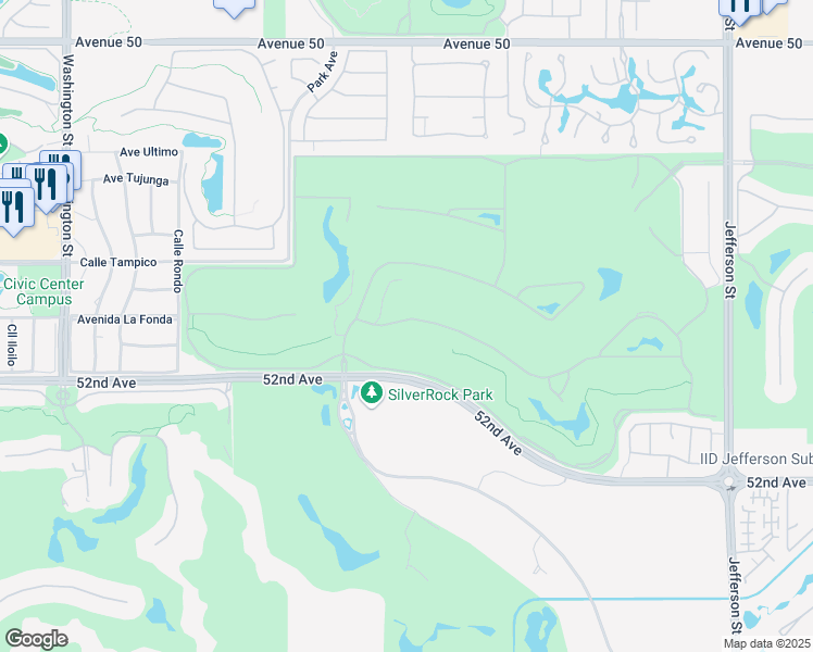 map of restaurants, bars, coffee shops, grocery stores, and more near 79099 Liga in La Quinta