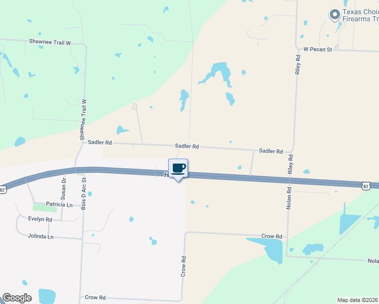 map of restaurants, bars, coffee shops, grocery stores, and more near 536 Sadler Road in Whitesboro