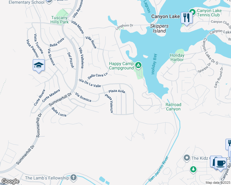map of restaurants, bars, coffee shops, grocery stores, and more near 29 Plaza Lucerna in Lake Elsinore