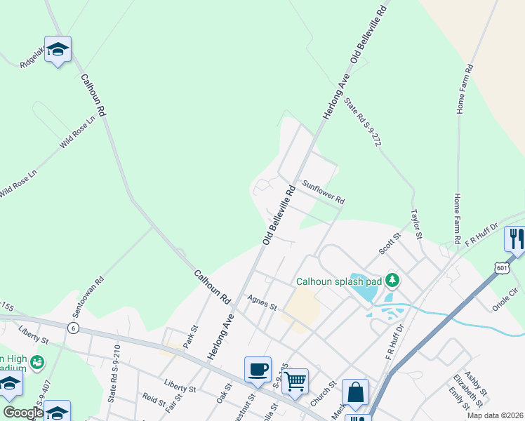 map of restaurants, bars, coffee shops, grocery stores, and more near 14 Bellgreen Court in Saint Matthews