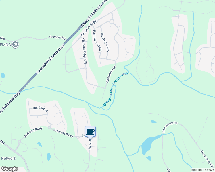 map of restaurants, bars, coffee shops, grocery stores, and more near 2892 Chilhowee Drive in Atlanta