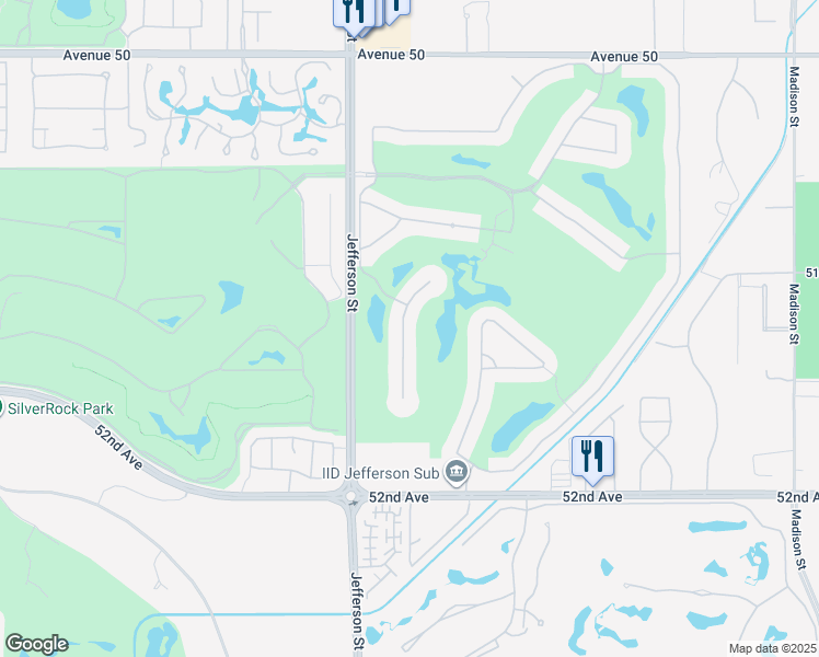 map of restaurants, bars, coffee shops, grocery stores, and more near 51240 Marbella Court in La Quinta