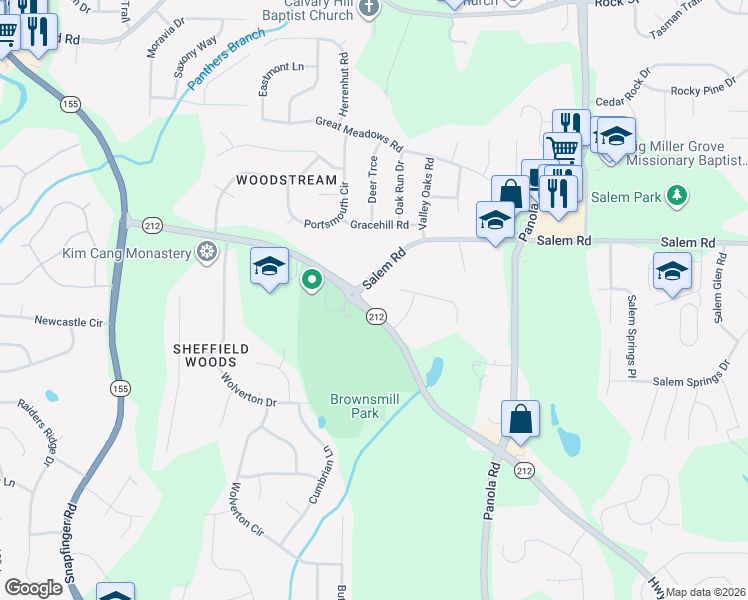 map of restaurants, bars, coffee shops, grocery stores, and more near 4964 Browns Mill Road in Stonecrest