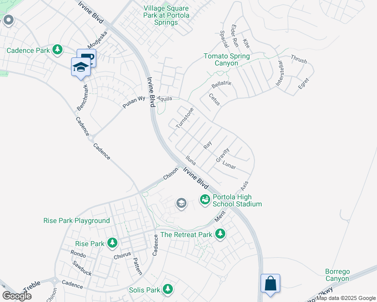 map of restaurants, bars, coffee shops, grocery stores, and more near 75 Cartwheel in Irvine