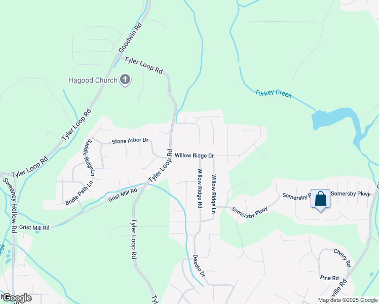 map of restaurants, bars, coffee shops, grocery stores, and more near 5140 Willow Ridge Drive in Pinson