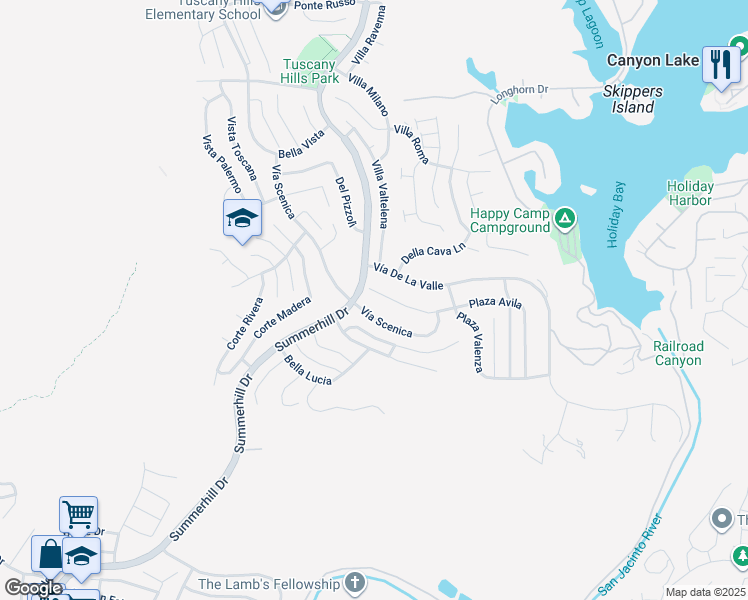 map of restaurants, bars, coffee shops, grocery stores, and more near 2 Plaza Avila in Lake Elsinore