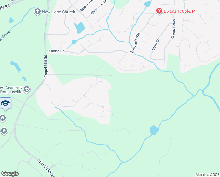 map of restaurants, bars, coffee shops, grocery stores, and more near 4150 Sterling Pointe Drive in Douglasville