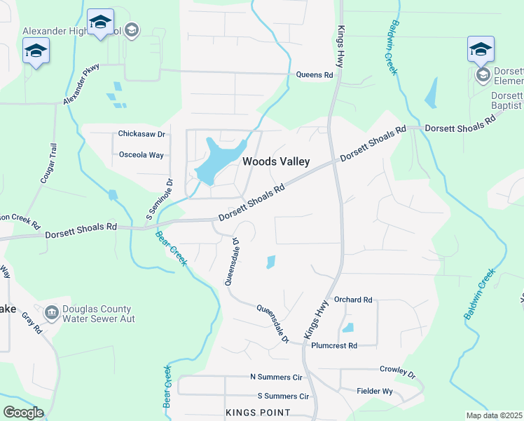 map of restaurants, bars, coffee shops, grocery stores, and more near 6237 Dorsett Shoals Road in Douglasville