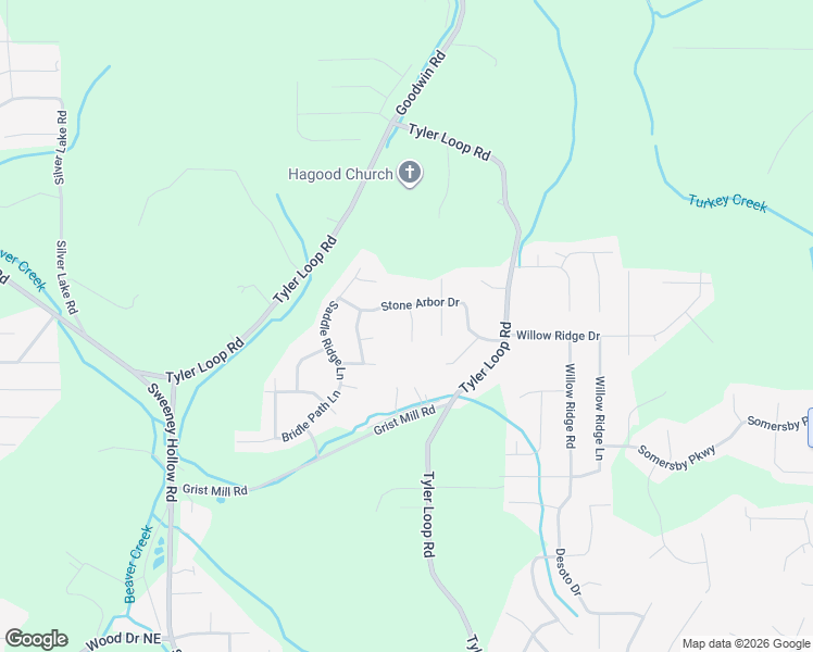 map of restaurants, bars, coffee shops, grocery stores, and more near 5812 Stonearbor Place in Pinson