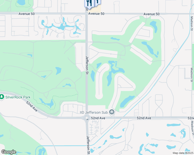 map of restaurants, bars, coffee shops, grocery stores, and more near 51237 Marbella Court in La Quinta