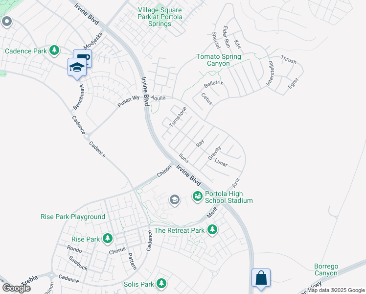 map of restaurants, bars, coffee shops, grocery stores, and more near 75 Cartwheel in Irvine