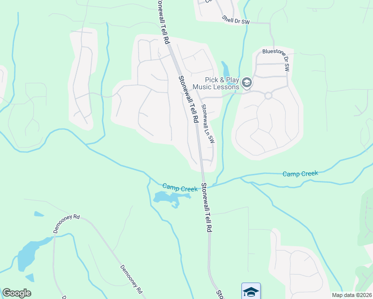 map of restaurants, bars, coffee shops, grocery stores, and more near 2831 Summit Parkway Southwest in Atlanta