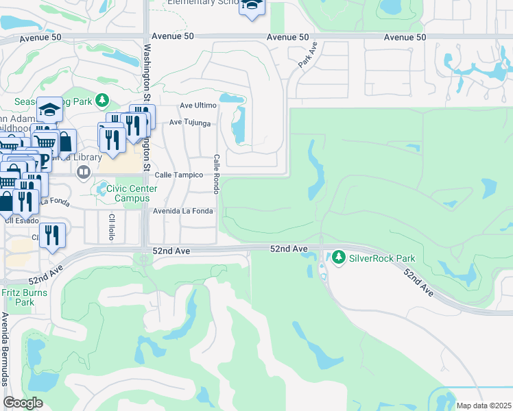 map of restaurants, bars, coffee shops, grocery stores, and more near 78840 Lima in La Quinta