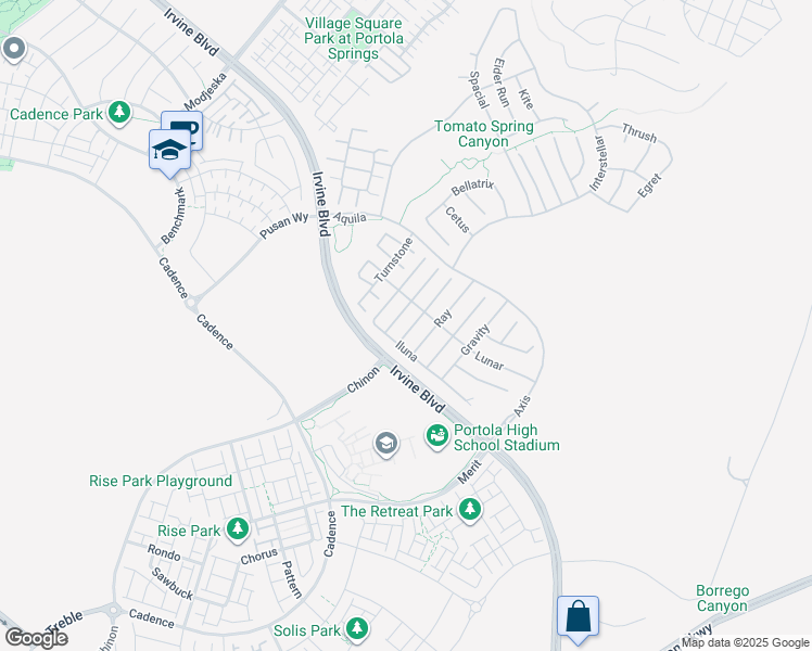 map of restaurants, bars, coffee shops, grocery stores, and more near 75 Cartwheel in Irvine