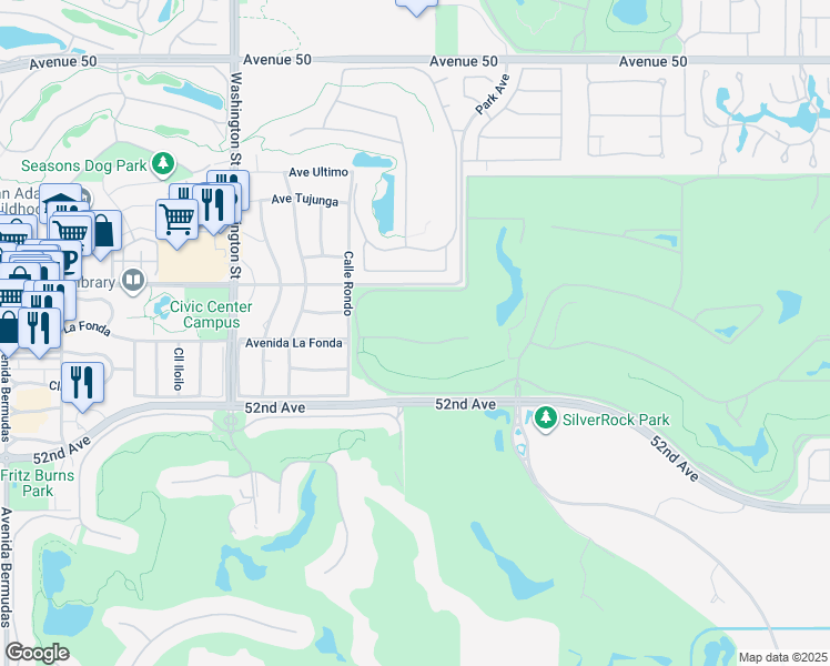 map of restaurants, bars, coffee shops, grocery stores, and more near 78840 Lima in La Quinta