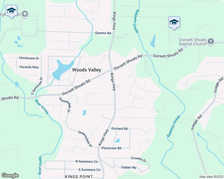 map of restaurants, bars, coffee shops, grocery stores, and more near 4731 Kings Highway in Douglasville