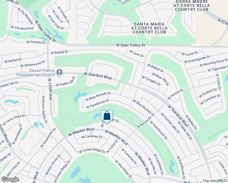 map of restaurants, bars, coffee shops, grocery stores, and more near 13222 West Blue Bonnet Drive in Sun City West
