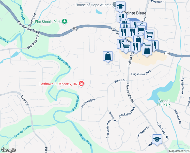 map of restaurants, bars, coffee shops, grocery stores, and more near 3718 Harvest Drive in Decatur