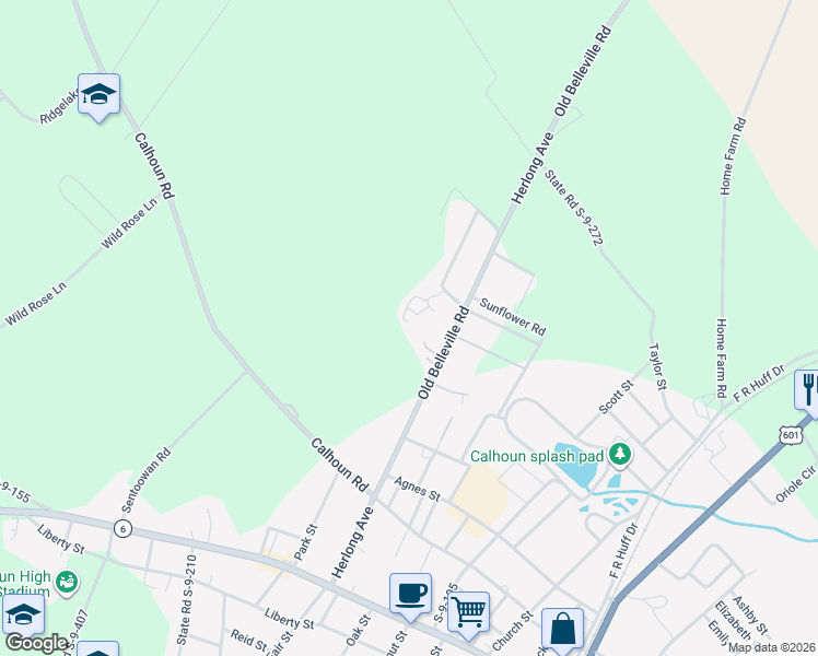 map of restaurants, bars, coffee shops, grocery stores, and more near 14 Bellgreen Court in Saint Matthews