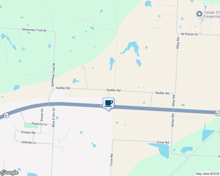 map of restaurants, bars, coffee shops, grocery stores, and more near 536 Sadler Road in Whitesboro