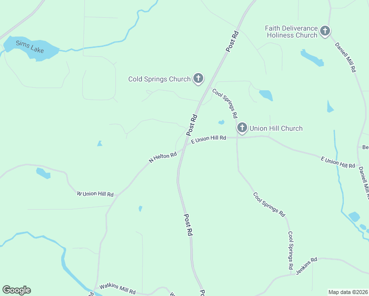 map of restaurants, bars, coffee shops, grocery stores, and more near 4705 Post Road in Winston