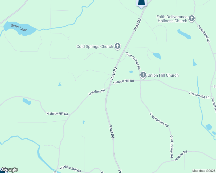 map of restaurants, bars, coffee shops, grocery stores, and more near 4705 Post Road in Winston