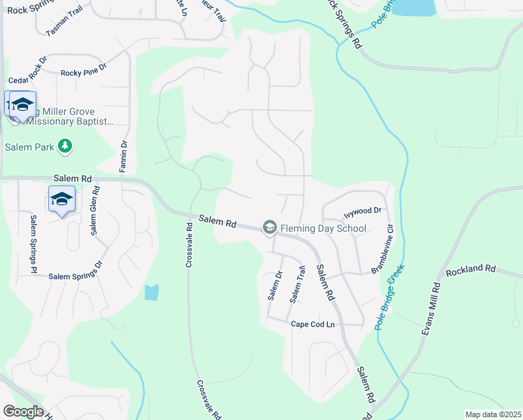 map of restaurants, bars, coffee shops, grocery stores, and more near Wildwood Trce in DeKalb County
