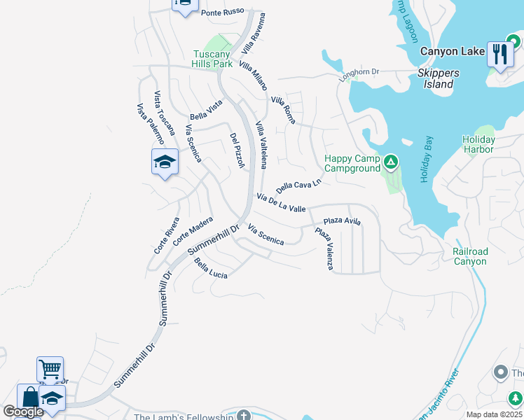 map of restaurants, bars, coffee shops, grocery stores, and more near 7 Plaza Avila in Lake Elsinore