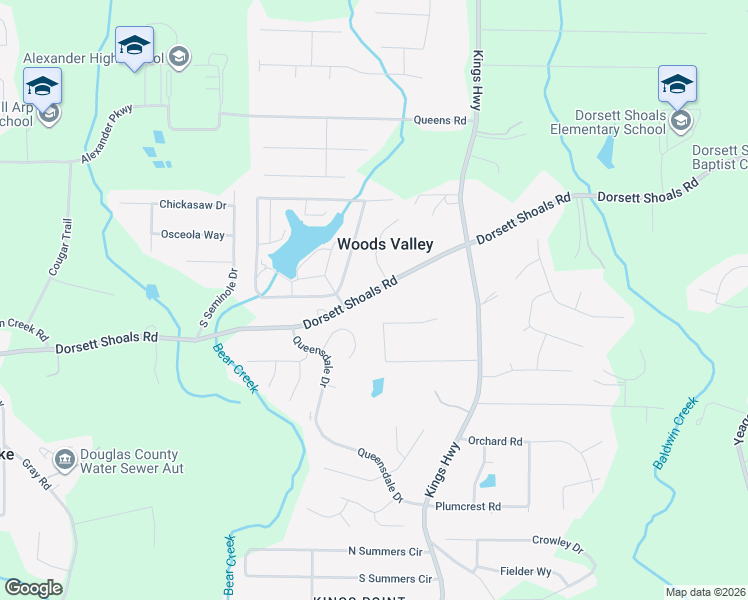 map of restaurants, bars, coffee shops, grocery stores, and more near 6237 Dorsett Shoals Road in Douglasville