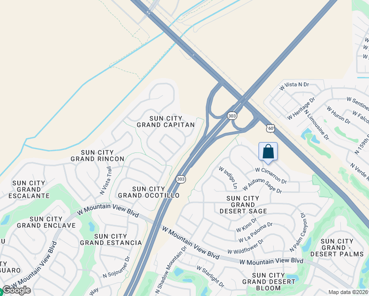 map of restaurants, bars, coffee shops, grocery stores, and more near 21223 North Mariposa Grove Lane in Surprise