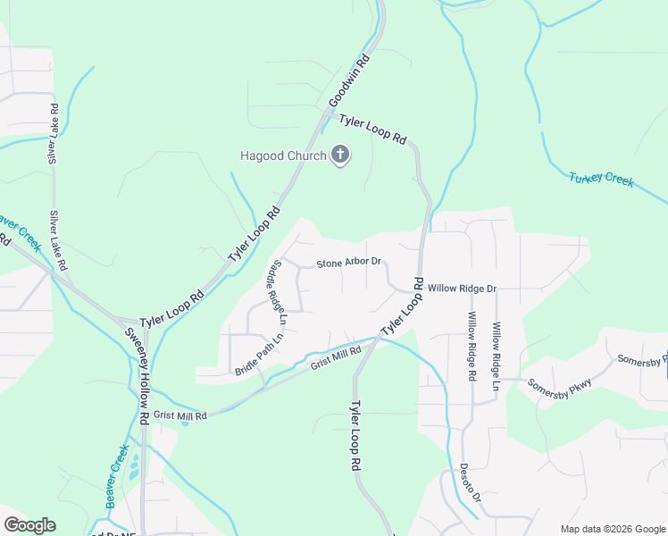 map of restaurants, bars, coffee shops, grocery stores, and more near 5812 Stonearbor Place in Pinson