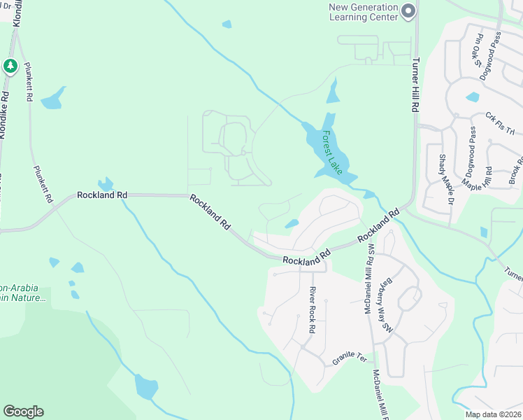 map of restaurants, bars, coffee shops, grocery stores, and more near 7196 Rockland Road in Stonecrest