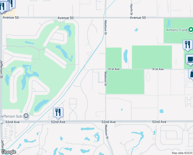 map of restaurants, bars, coffee shops, grocery stores, and more near 51125 Evangeline Way in La Quinta