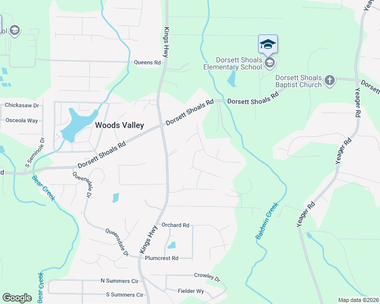 map of restaurants, bars, coffee shops, grocery stores, and more near 6078 Lancelot Lane in Douglasville