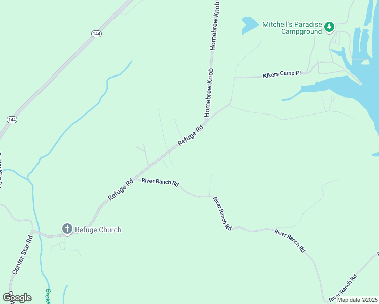 map of restaurants, bars, coffee shops, grocery stores, and more near 931 Refuge Road in Ragland
