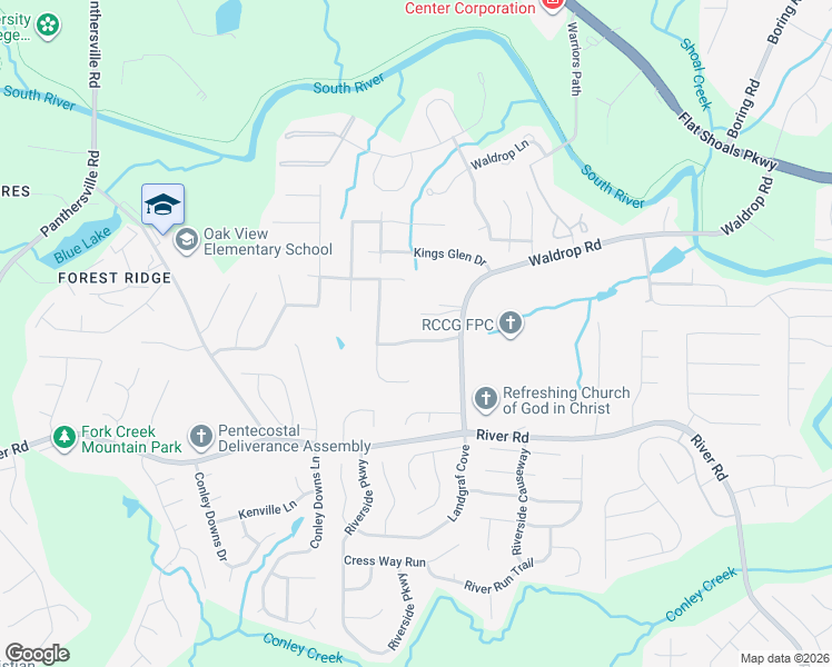 map of restaurants, bars, coffee shops, grocery stores, and more near 3328 Waldrop Farms Drive in Decatur