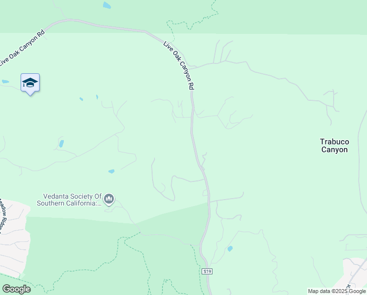 map of restaurants, bars, coffee shops, grocery stores, and more near 19605 Live Oak Canyon Road in Trabuco Canyon