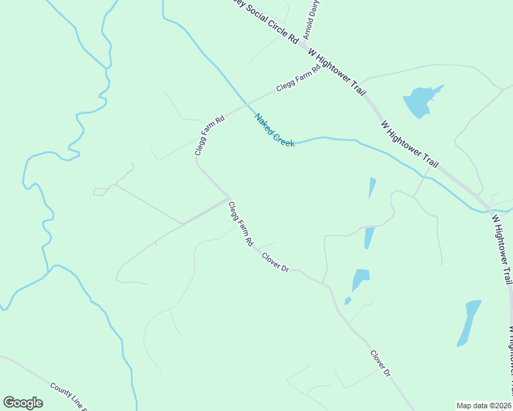 map of restaurants, bars, coffee shops, grocery stores, and more near 3040 Clegg Farm Road in Social Circle