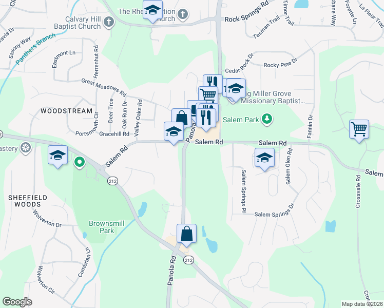 map of restaurants, bars, coffee shops, grocery stores, and more near in 