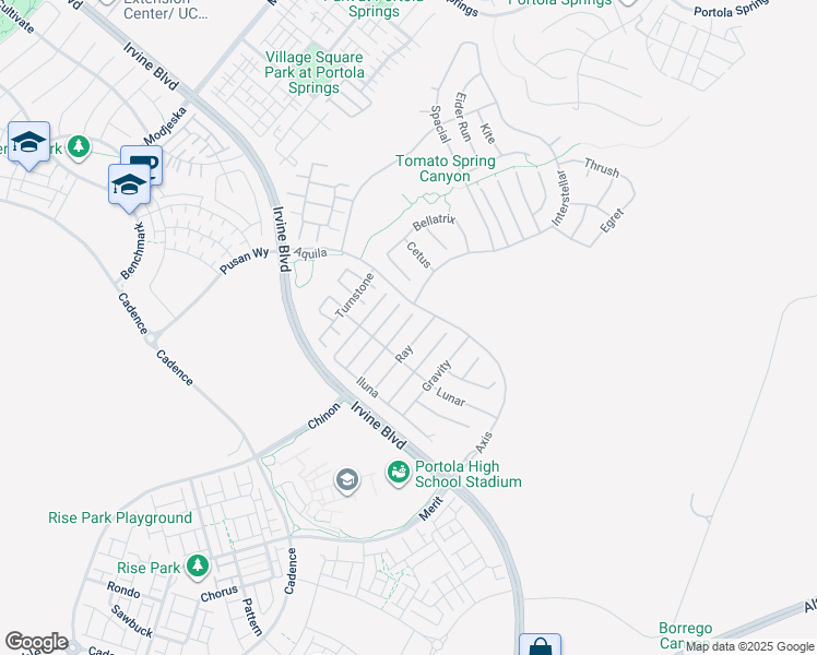 map of restaurants, bars, coffee shops, grocery stores, and more near 56 Cartwheel in Irvine