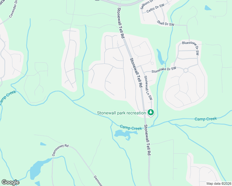 map of restaurants, bars, coffee shops, grocery stores, and more near 2958 Edgewater Street Southwest in Atlanta