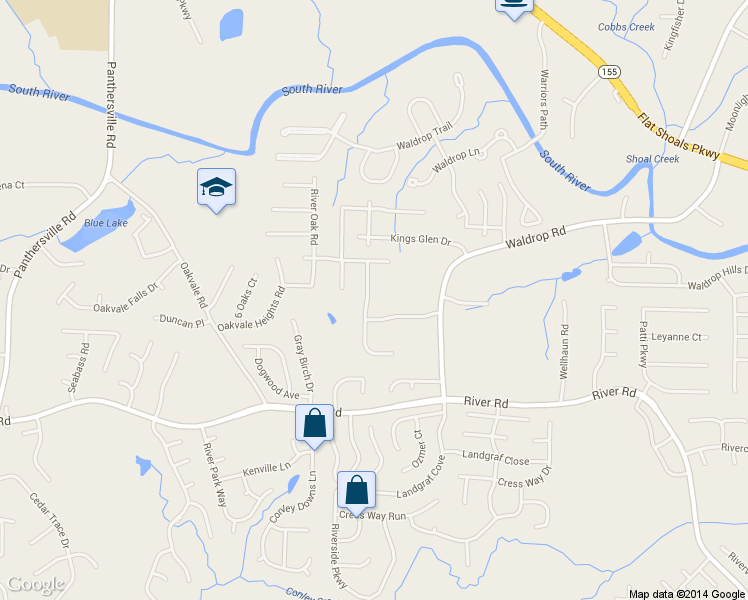 map of restaurants, bars, coffee shops, grocery stores, and more near 3590 Waldrop Farms Dr in Decatur