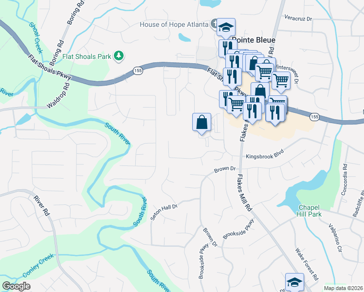map of restaurants, bars, coffee shops, grocery stores, and more near 3775 Harvest Drive in Decatur