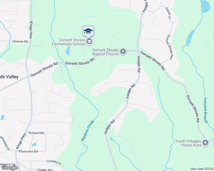 map of restaurants, bars, coffee shops, grocery stores, and more near 5773 Shoal Creek Drive in Douglasville